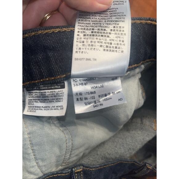 Levis Jeans Men 34x32 (31) Western Fit Denim Classic American Dark Blue 37681 - Picture 4 of 7